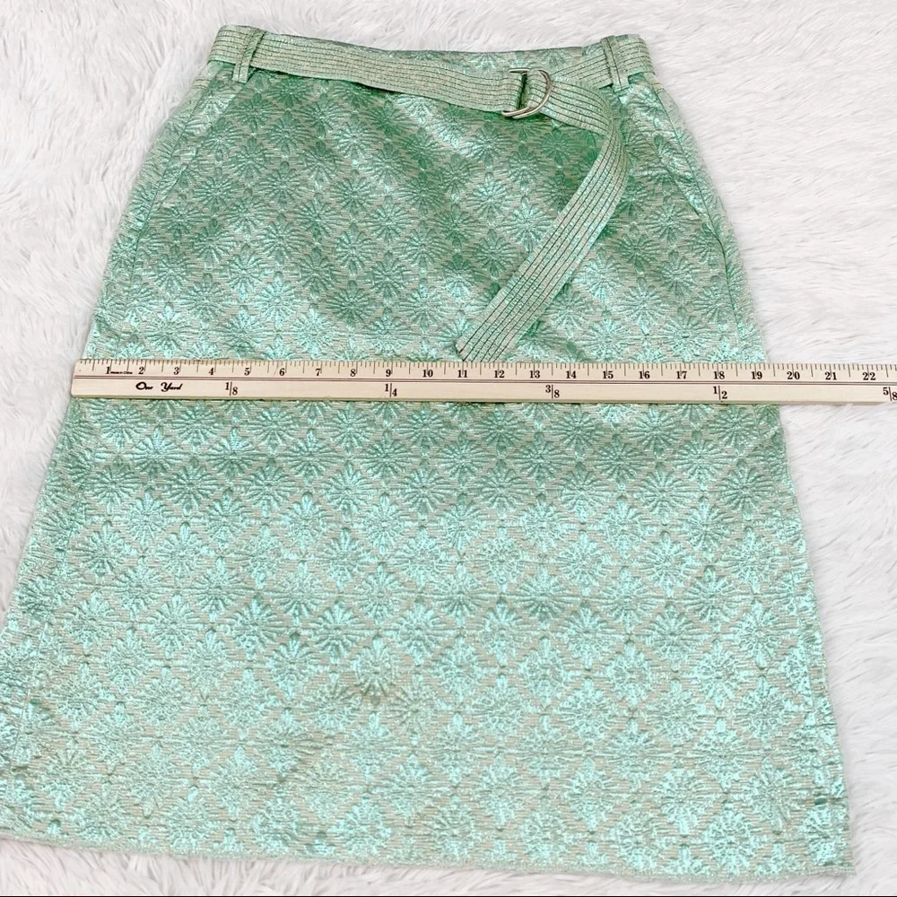 Just In Case New women belted jacquard Skirt knee‎ length